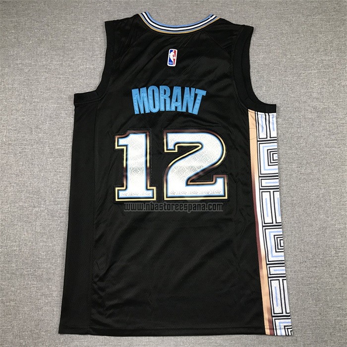Camiseta Memphis Grizzlies Ja Morant NO 12 Ciudad 2022-23 Negro